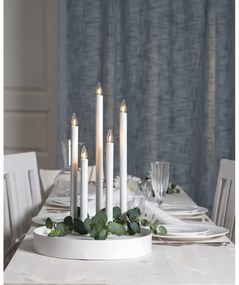 Бяла коледна LED свещ, височина 46 см Deco - Star Trading