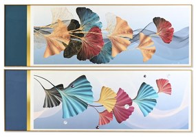 Картина DKD Home Decor Листи Модерен Лист на растение (180 x 3 x 60 cm) (2 броя)