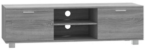 342627 vidaXL ТВ шкаф, сив сонома, 140x40,5x35 см, инженерно дърво