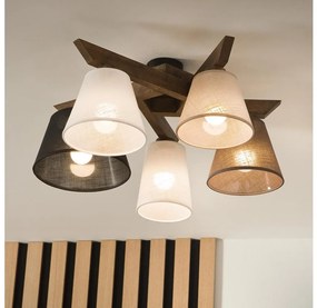 Brilagi - LED Полилей за повърхностен монтаж ANTHONY 5xE14/40W/230V дъб