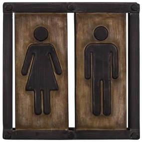 Метална табела 21,5x21,5 cm Toilette – Antic Line