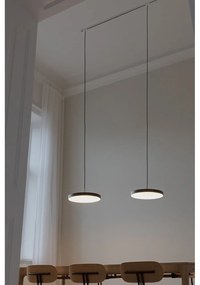 Черно LED затъмняващо се висящо осветително тяло с метален абажур ø 43 cm Asteria Plus Medium – UMAGE