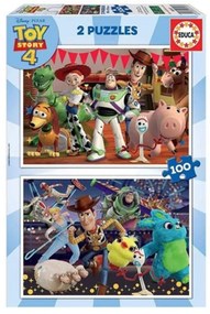 Комплект от 2 Пъзела   Toy Story Ready to play         100 Части 40 x 28 cm