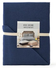 Тъмносиньо покривало за легло 200x220 cm Waffle – Mijolnir