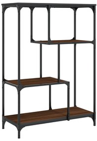 835408 vidaXL Библиотека кафяв дъб 81x36x115 см инженерно дърво и стомана