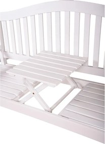 Бяла градинска пейка от масивно дърво Singapore – Garden Pleasure