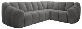 Сив ъглов диван (десен ъгъл/L форма) Shell – Miuform
