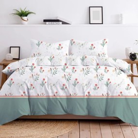 Обръщаемо спално бельо от висококачествен памук с флорален мотив Ширина: 220 см | Дължина: 200 см