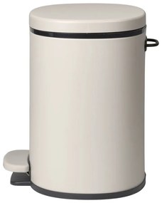 Кремаво стоманено кошче за боклук с педал 5 l Para – Blomus