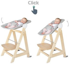 Стол за хранене в светлосив и естествен цвят Style Born Up 2in1 – Roba