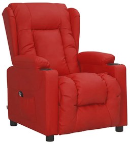 3093449 vidaXL Изправящ стол, виненочервен, изкуствена кожа