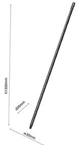 Черна метла с дръжка, дължина 130,5 cm - Addis