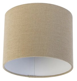 Текстилен абажур светлокафяв кръгъл 18/18/14