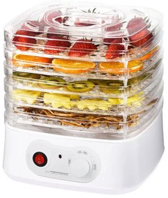 Сушилня за плодове и зеленчуци Esperanza EKD004, 250W, 5 нива, Подходяща за гъби,месо и билки, Бял