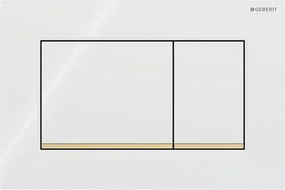 Geberit 115.883.KK.1 - Бутон за промиване Sigma30 24,6x16,4 cm бял/златен
