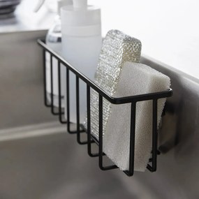 Черна метална стойка за перилни препарати без пробиване Film Hook – YAMAZAKI