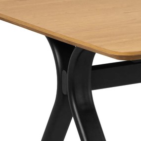 Трапезна маса с дъбов плот 100x200 cm Bristol – Actona