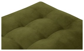 Маслиненозелено кадифено столче за крака Santo - Milo Casa