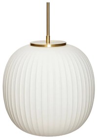 Бяло висящо осветително тяло със стъклен абажур ø 32 cm Serene – Hübsch