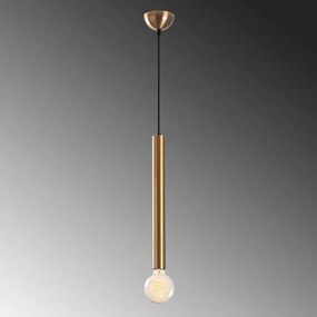 Висящо осветително тяло в златисто с метален абажур ø 4 cm Tempo – Opviq lights