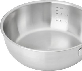 Касерола от неръждаема стомана с капак подходящо за индукционен котлон 1,5 l Lucca 3.0 – FABINI