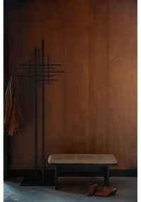 Черна стоманена стойка за връхни дрехи 71x185 cm Rumex – Dutchbone