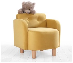 Жълт детски фотьойл Volie – Artie