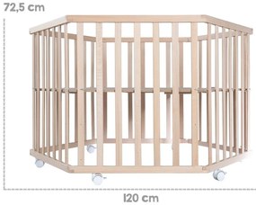 Кошара за игра от букова дървесина в естествен цвят 119x104 cm - Roba