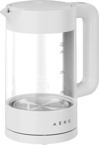Електрическа кана за вода AENO AEK0005, 2200W, 1.7 л, 40-100°C, 360° основа, STRIX, LED дисплей, Филтър, Бял