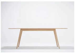 Трапезна маса от масивна дъбова дървесина , 220 x 90 cm Stafa - Gazzda