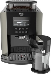 Кафеавтомат Krups Arabica Latte EA819E10, 1450W, 15 bar, 1.7 l, LCD, 5 програми, 3 функции, 3 настройки за темп. и аромат, Milk Comfort / One Touch Cappuccino, Черен