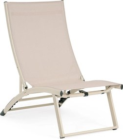 Бежов градински шезлонг метален Taylor – Bizzotto