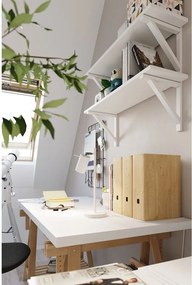 Бяла метална настолна лампа (височина 43 cm) Etna – Sollux