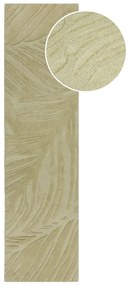 Зелен вълнен килим 60x230 cm Lino Leaf - Flair Rugs