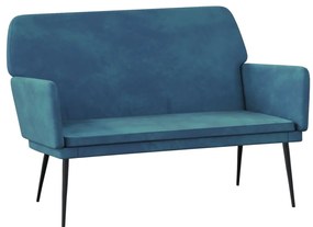 351391 vidaXL Пейка, синя, 108x79x79 см, кадифе