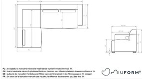 Сив ъглов диван (ляв ъгъл) Flex Felix – Miuform