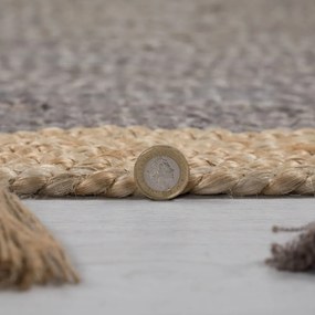 Сив килим от юта , ⌀ 150 см Istanbul - Flair Rugs