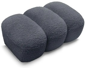 Тъмносива табуретка от прежда с примки от букле Hippolyte – Bobochic Paris