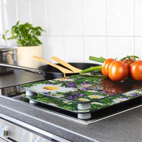 Капаци за печка 2 бр. от закалено стъкло 52x30 cm Summer Meadow – Maximex