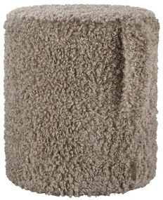 Кафява табуретка от прежда с примки от букле Teddy – Blomus