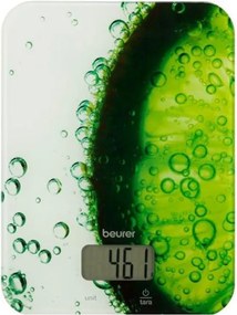 Кухненска везна Beurer KS 19 Fresh, До 5 кг, ТАРА, Сензорно управление, LCD, Стъкло, Ултратънка, Зелен