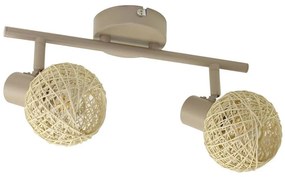 Точково осветително тяло DEX 2xE14/10W/230V бежово/кремаво