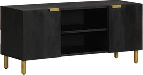 4017648 vidaXL ТВ шкаф, черен, 105x33x46 см, инженерно дърво