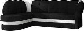 Ъгъл диван Bean-Left-Black - White