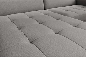 Сив кадифен разтегателен ъглов диван с място за съхранение (ляв ъгъл) Gomsi – ELTAP