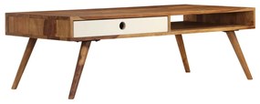 246223 vidaXL Маса за кафе, 110x50x35 см, акациево дърво масив