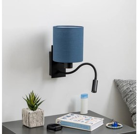 Brilagi - LED Аплик NUBILA 1xE27/25W/230V+ LED/3W черен/тъмносин