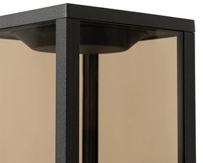 Стойка за външна лампа черна с дим 80 см IP44 - Charlois