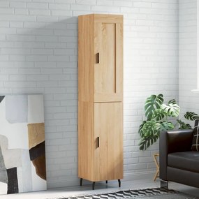 3200148 vidaXL Висок шкаф, сонома дъб, 34,5x34x180 см, инженерно дърво