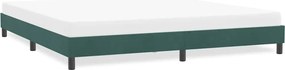 4101370 vidaXL Рамка за легло без матрак Тъмнозелено 180x210 cm Кадифе